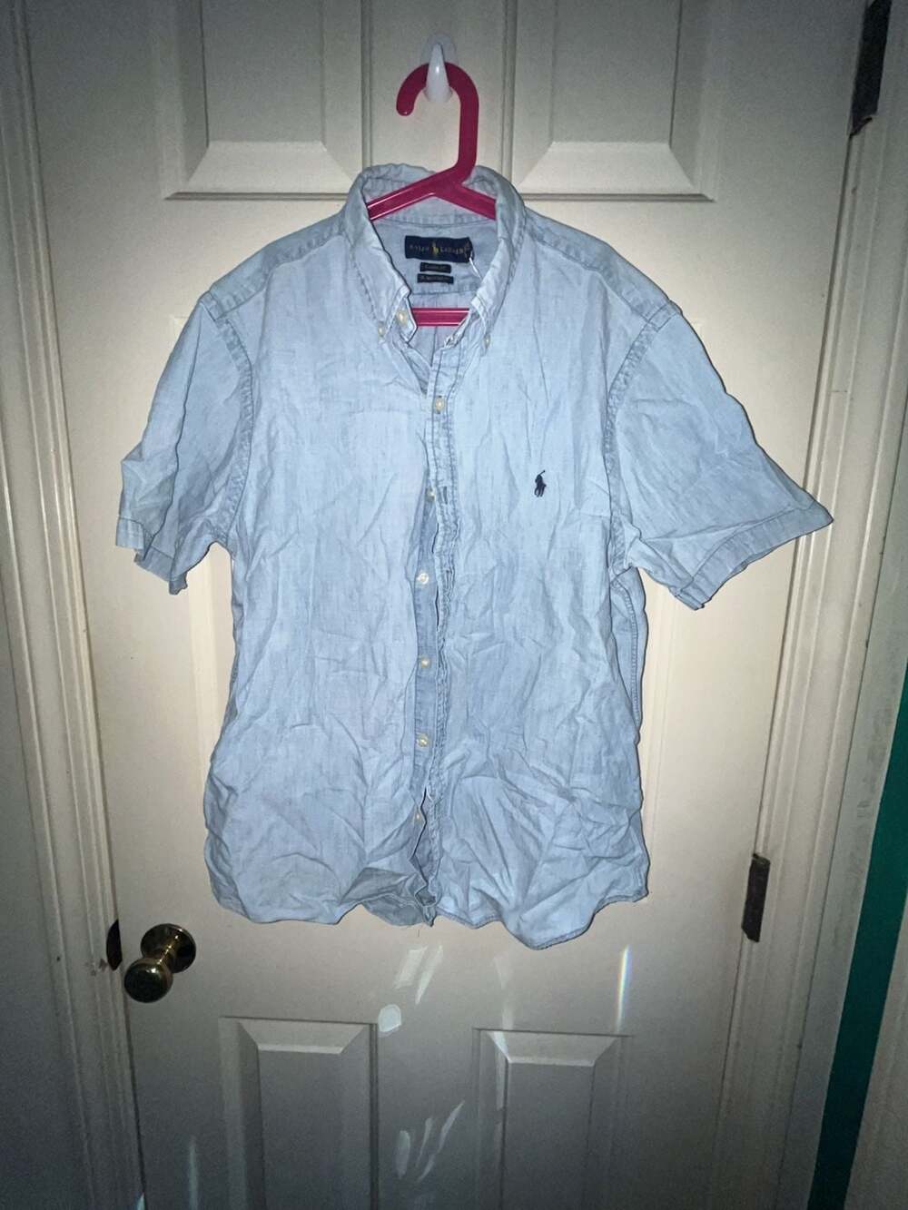Polo Ralph Lauren Classic Fit RL Untucked Chambray Short-Sleeve Button-Down Shir